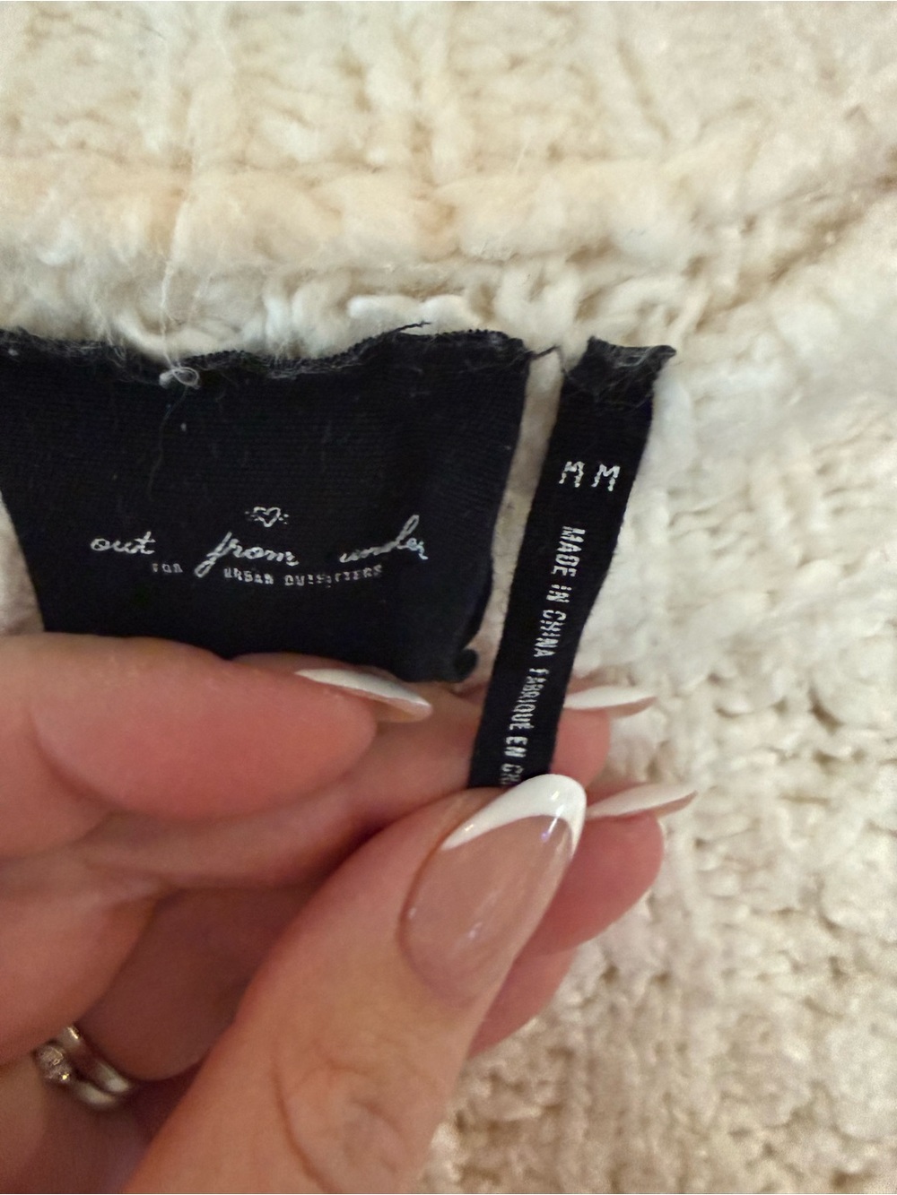 Urban Outfitters Cream Cable-Knit Cropped Crewneck Sweater - Picture 3 of 4